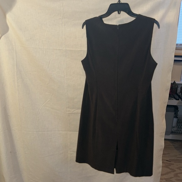 Dark olive green suede dress - Picture 6 of 6